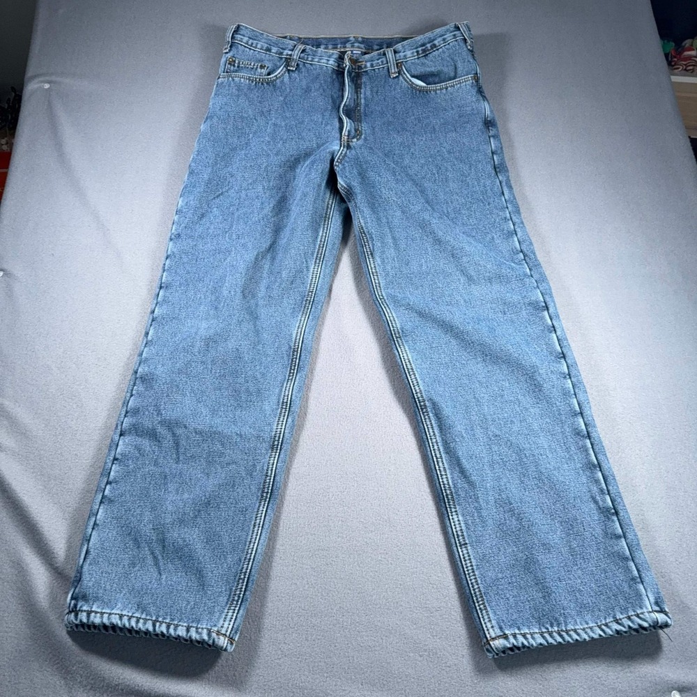 Full Blue Men's Fleece Lined Jeans Outdoor Workwear Denim HB003 Bonded sz 36x32